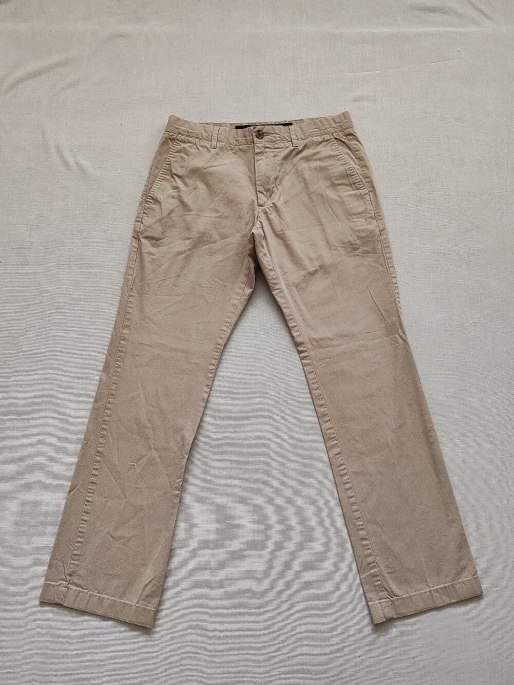 Marc Anthony Men Chino Pants Sz 30 Khaki Tan 100% Cotton Straight Leg Flat Front